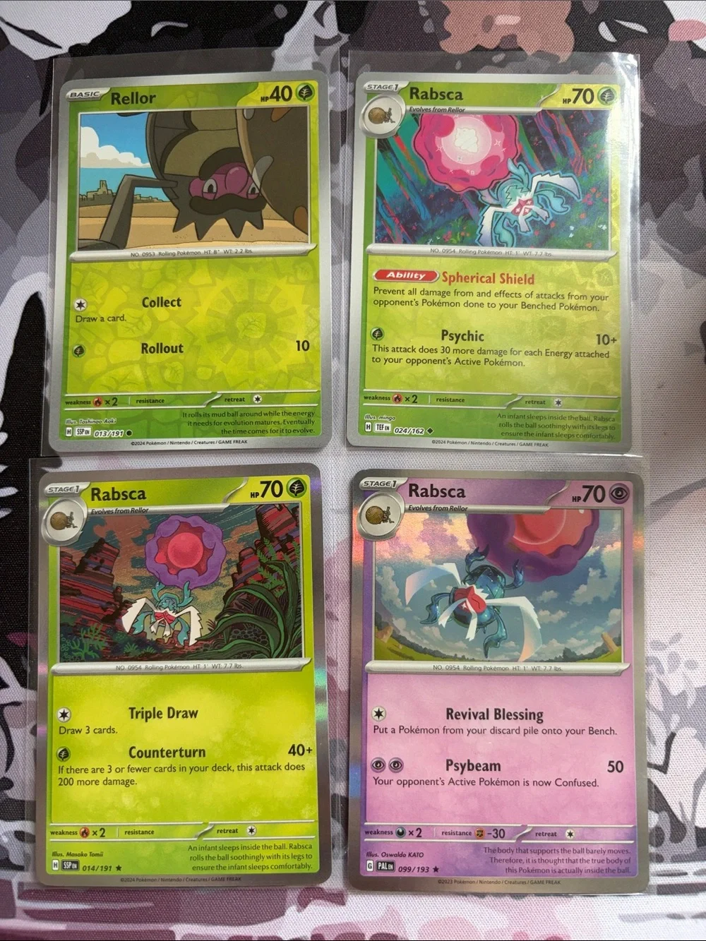 Rellor Rabsca Reverse Holo Holo Evolution Pokémon Card Lot TCG ✨5/$25✨